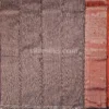Burnt Copper Body and Deep Grey Border Pure kanjivaram saree