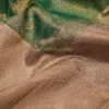 Rich Teal Green Body and Soft Champagne-Gold Border Pure Kanjivaram Saree