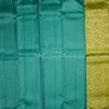Parrot Green Body and Peacock Blue Border Pure Kanjivaram Saree