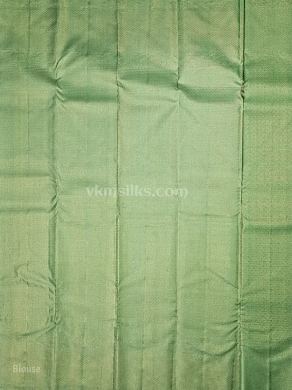 Soft Mint Green with a gentle pastel sheen Pure Kanjivaram Saree