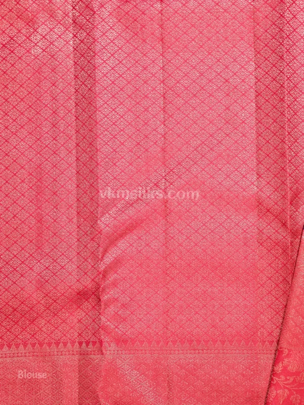 Ink Blue Body and Crimson Pink Border Lightweight 3D embossed body -Dual bordered Pure kanjivaram saree