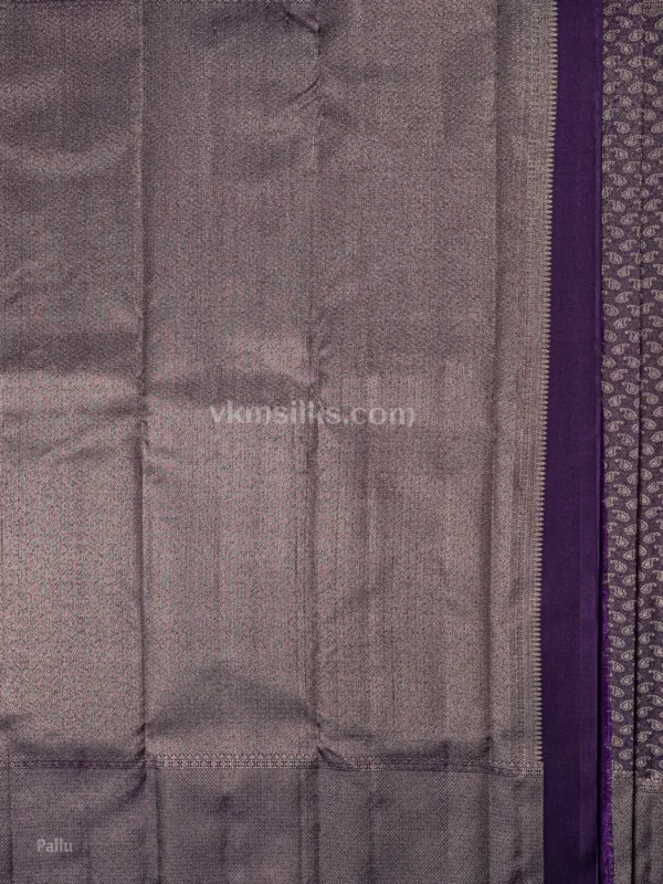 Royal Deep Purple Silver Zari Woven Silk Saree Monotone kanjivaram silk saree