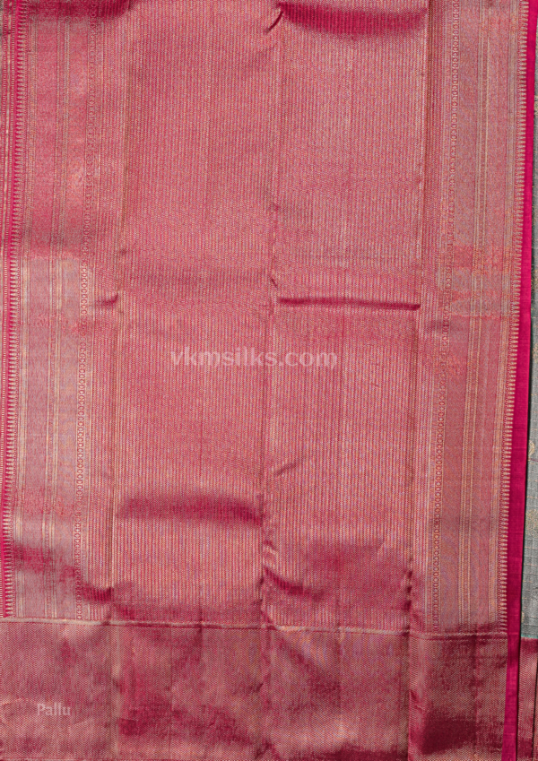 Aqua Blue & Rose Pink Dual-Tone Gold Zari Silk kanjivaram silk Saree