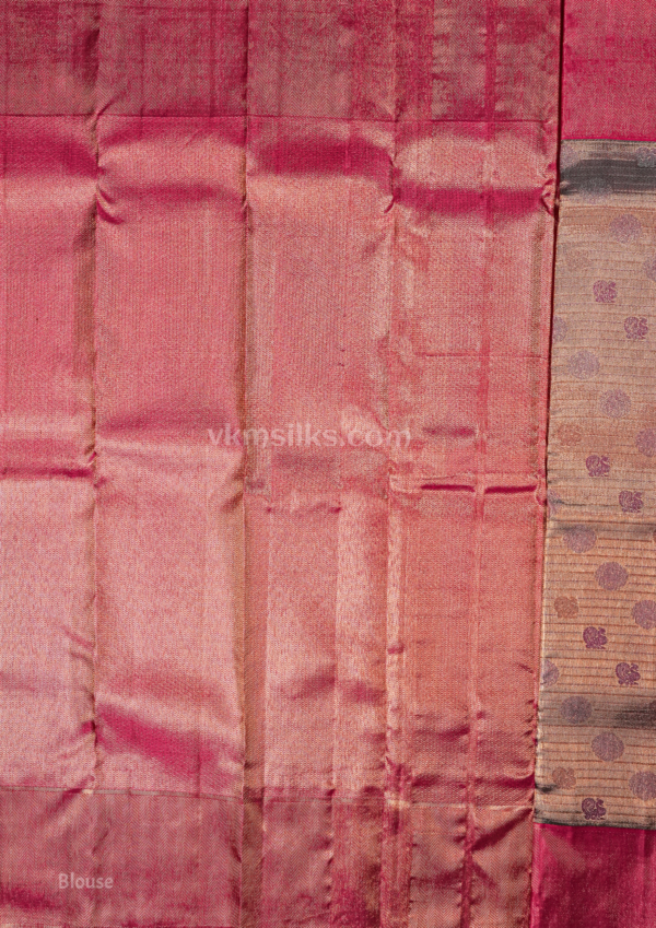 Aqua Blue & Rose Pink Dual-Tone Gold Zari Silk kanjivaram silk Saree