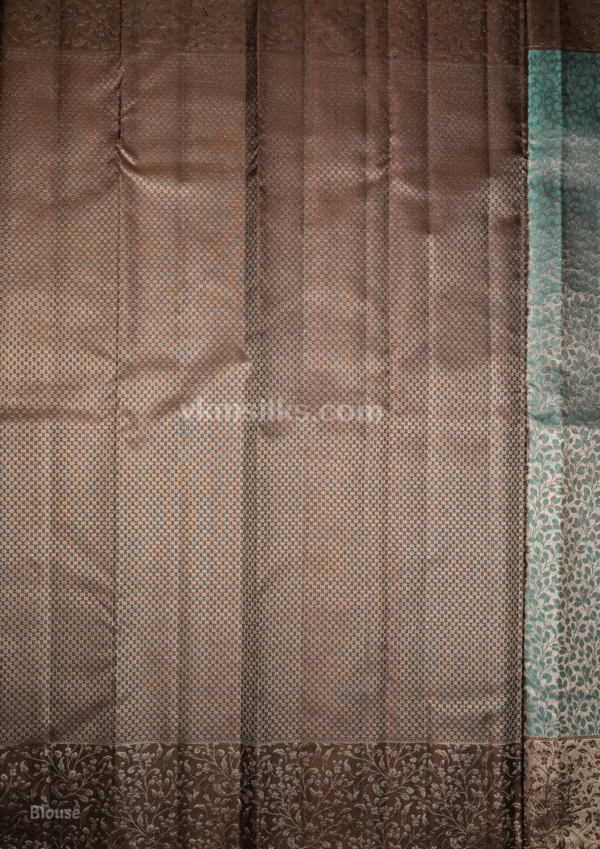 Elegant Peacock Teal Silk Saree with Maroon Zari Border