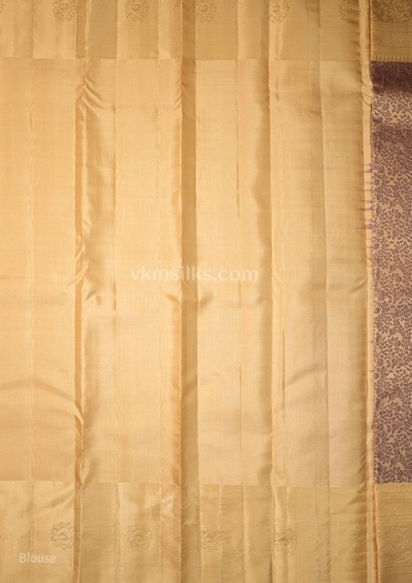 9 - 2026-04-08T132720.637 Premium Plum Purple Kanchipuram Silk Saree with Antique Gold Zari Border
