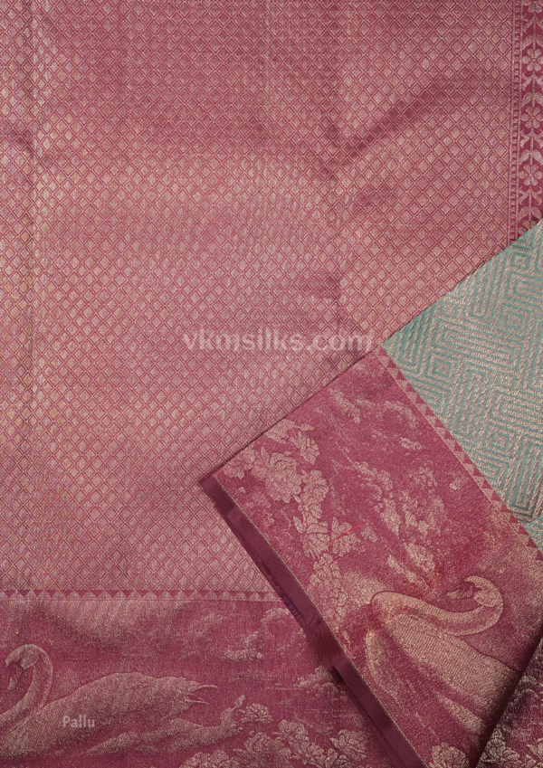 9 - 2026-04-08T165012.765 Teal Blue Silk Saree with Rani Pink Zari Border | Elegant Wedding & Festive Wear