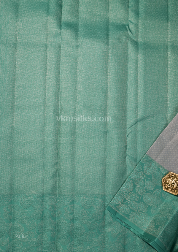 Pastel Lavender and Mint Green Silk Saree with Elegant Woven Design