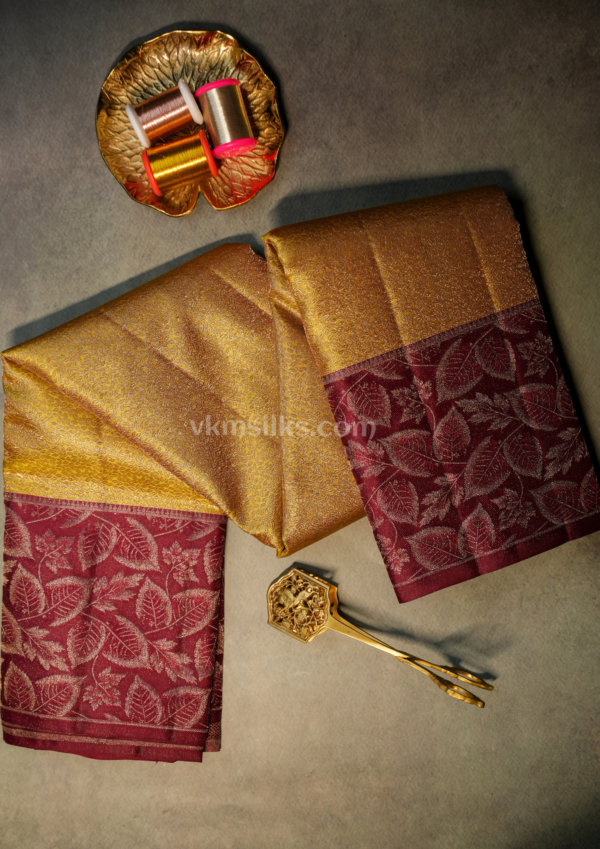 Elegant Maroon Border Silk Saree with Subtle Light Body Design