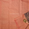 Royal Plum Purple Silk Saree with Peach-Coral Zari Border