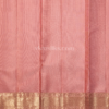 Elegant Rani Pink Silk Saree with Peach-Gold Zari Border