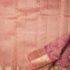 Elegant Rani Pink Silk Saree with Peach-Gold Zari Border
