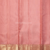 Elegant Rani Pink Silk Saree with Peach-Gold Zari Border