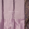 Royal Navy Blue Pure Silk Saree with Lavender Silver Zari Border