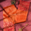9 - 2026-05-20T114521.367 Elegant Sunset Orange Pure Silk Saree with Ruby Red Zari Border