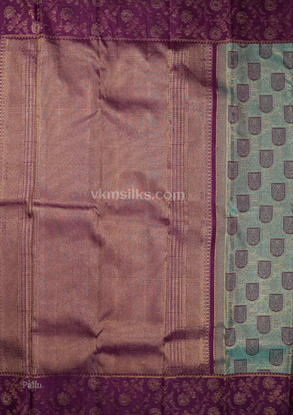 9 - 2026-05-20T163911.420 Sea Green Soft Silk Saree with Royal Purple Zari Border