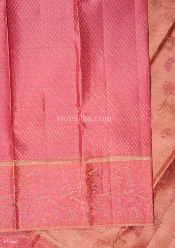 9 - 2026-05-21T135526.195 Peach Pink Pure Silk Saree with Gold Zari Work