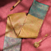 9 - 2026-05-21T163849.521 Mustard Gold Pure Silk Saree with Peacock Teal Border