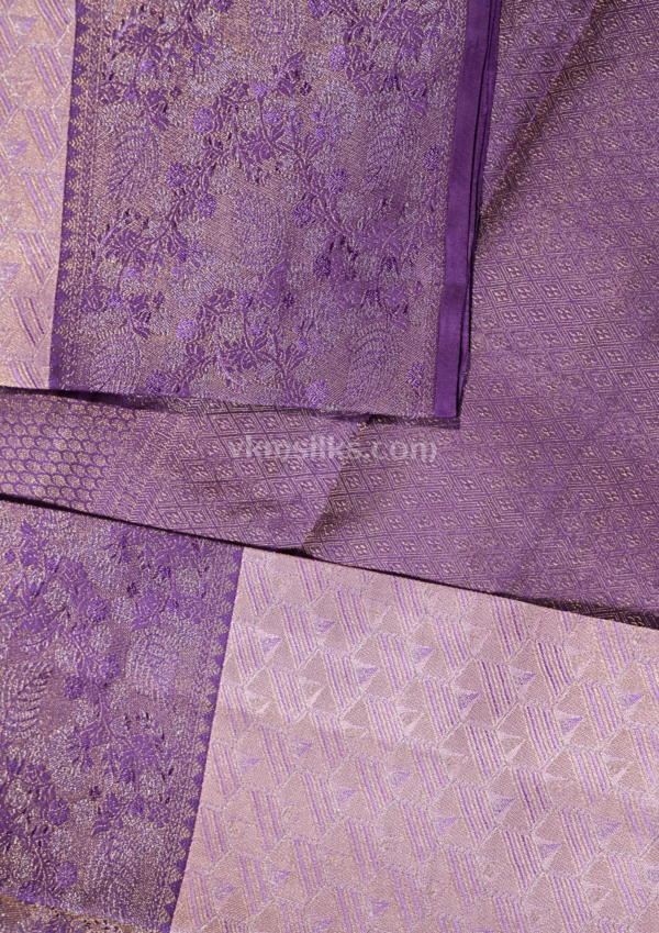 9 - 2026-05-22T131951.315 Pastel Lavender Pure Silk Saree with Violet Floral Pallu