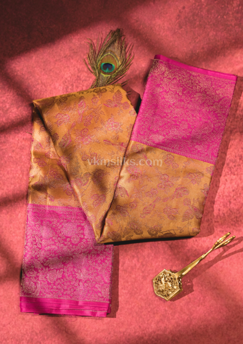 9 - 2026-08-11T162448.838 Golden Mustard with pink Pure Silk Saree