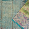Premium Pastel Pistachio Green Pure Silk Saree with Turquoise Blue Border & Pink Zari Weaving