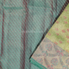 Premium Pastel Pistachio Green Pure Silk Saree with Turquoise Blue Border & Pink Zari Weaving