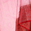 Elegant Baby Pink Pure Kanchipuram Silk Saree with Rich Coral Red Zari Border