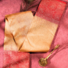 9 - 2026-07-06T161047.217 Luxurious Sandal Pure Kanchipuram Silk Saree with Vermilion Red Zari Border