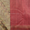 9 - 2026-07-08T125207.047 Silver Sage Green & Coral Pink Pure Kanchipuram Silk Saree with Chevron Zari Weaving