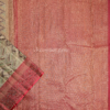 9 - 2026-07-08T125321.848 Silver Sage Green & Coral Pink Pure Kanchipuram Silk Saree with Chevron Zari Weaving