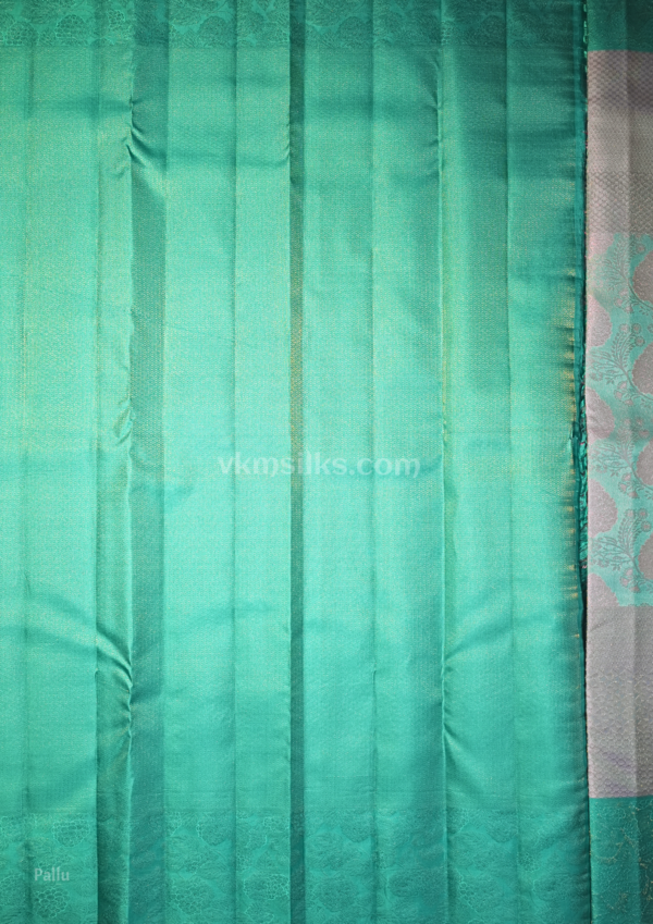 9 - 2026-07-13T110056.867 Pastel Lavender & Aqua Green Pure Kanchipuram Silk Saree – Grace in Every Drape