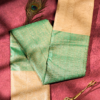 National Love Your Pet Day Premium Seafoam Mint Green Pure Silk Saree with Champagne Gold Border & Floral Zari Weaving