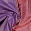 National Love Your Pet Day (15) Dusty Rose Pink Pure Silk Saree with Royal Purple Border & Silver Zari Chevron Weaving