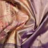 National Love Your Pet Day (35) Royal Antique Gold Pure Kanchipuram Silk Saree with Regal Purple Temple Border