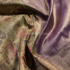 National Love Your Pet Day (41) Heritage Antique Gold Pure Kanchipuram Silk Saree with Royal Purple Border