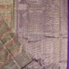 National Love Your Pet Day (44) Heritage Antique Gold Pure Kanchipuram Silk Saree with Royal Purple Border