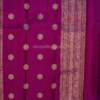 Ivory with purple traditional butta kanjivaram