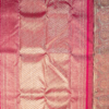 Sea blue silver zari self korvai kanjivaram