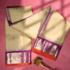 Ivory with purple traditional butta kanjivaram