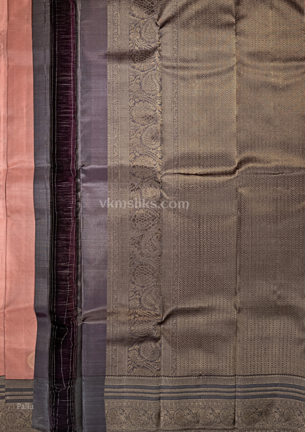 9 - 2026-09-01T113612.661 Peach with grey thilagam butta soft kanjivaram