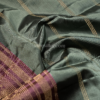 Elephant grey with magenta kattam soft kanjivaram