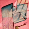 9 - 2026-09-02T102242.015 Turquoise blue brocade pink meena floral bordered pure silk