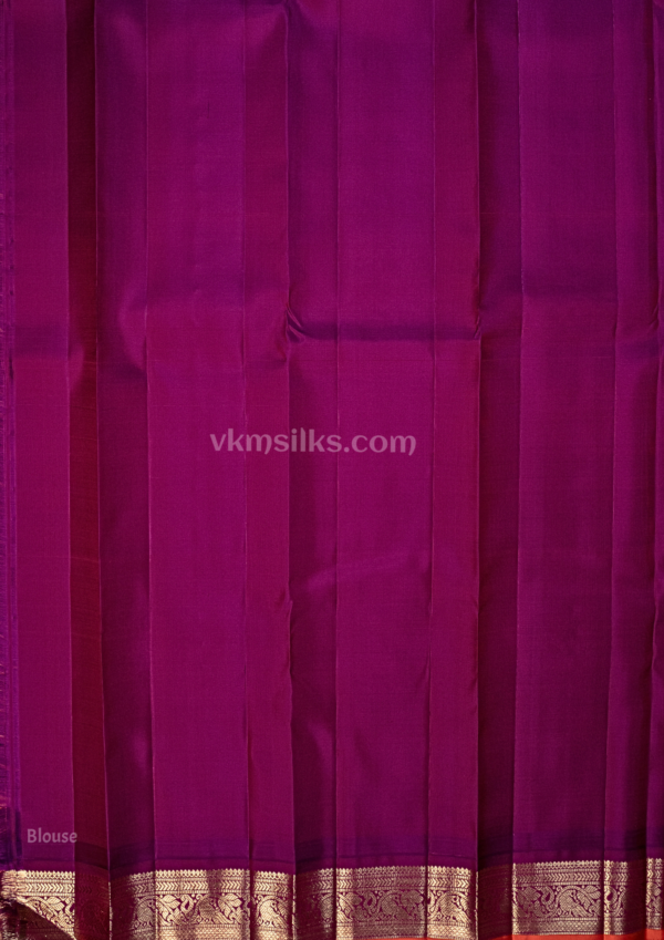 9 - 2026-09-05T111609.087 Sandal Kaakki with Purple Traditional Butta Kanjivaram Silk Saree