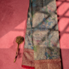 3D forest inspired intricate detailed multi colour meenawork pure silk