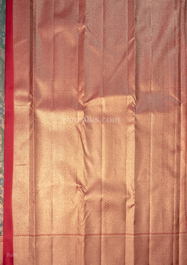 3D forest inspired intricate detailed multi colour meenawork pure silk