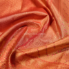 Antique gold/peach brocade body with red border