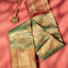 9 (39) Sea green tissue body with red and gold border