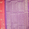 Peach vairaoosi butta body with lavender solid border