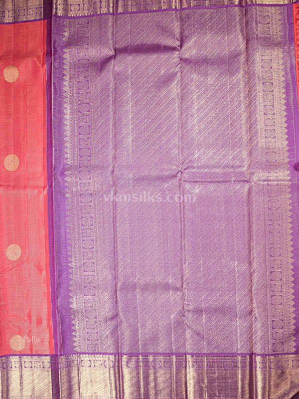 Peach vairaoosi butta body with lavender solid border