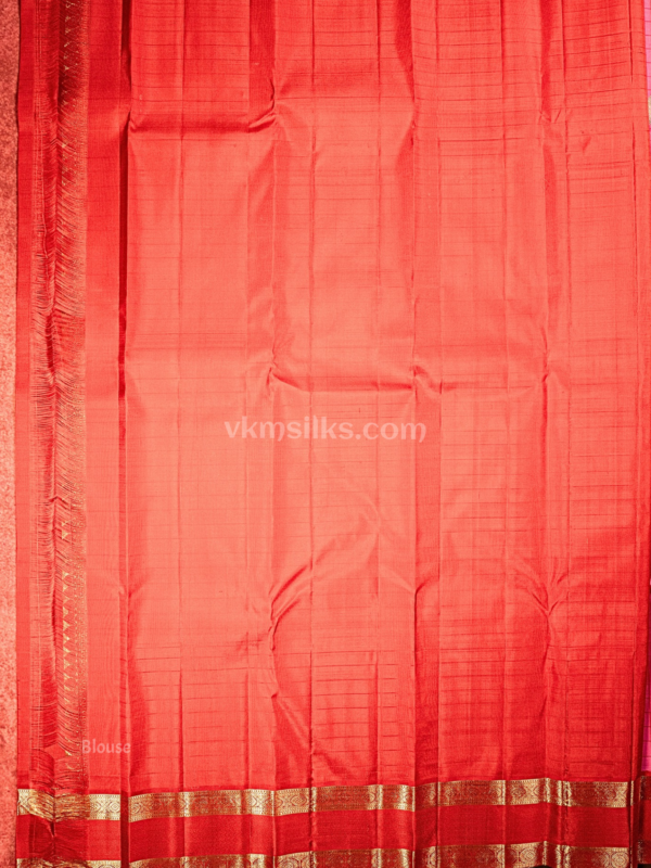 9 (67) Pink checks body with rettapet red border